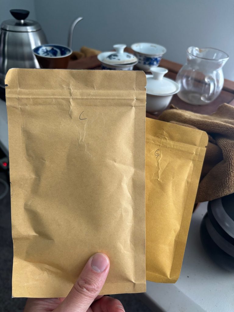 C and G Blind Aged Oolong Samples